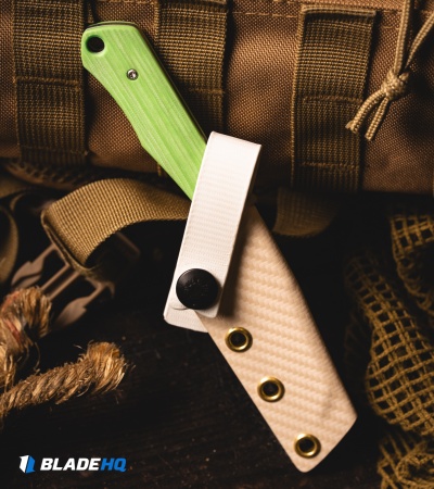 Jack Wolf Knives Collusion Fixed Blade Knife Key Lime Pie Micarta (3.1" SW)